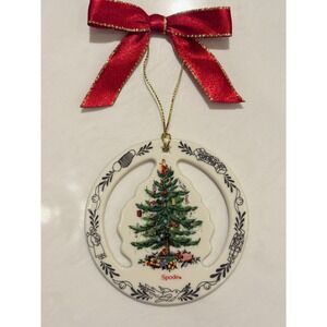 Spode Christmas Tree Ornament Wreath‎ Double Sided NWOB
